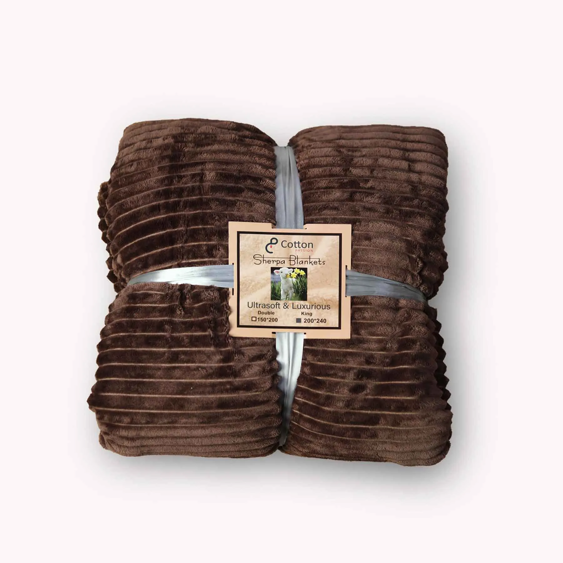 All Seasons Lines Embossed Sherpa Blanket