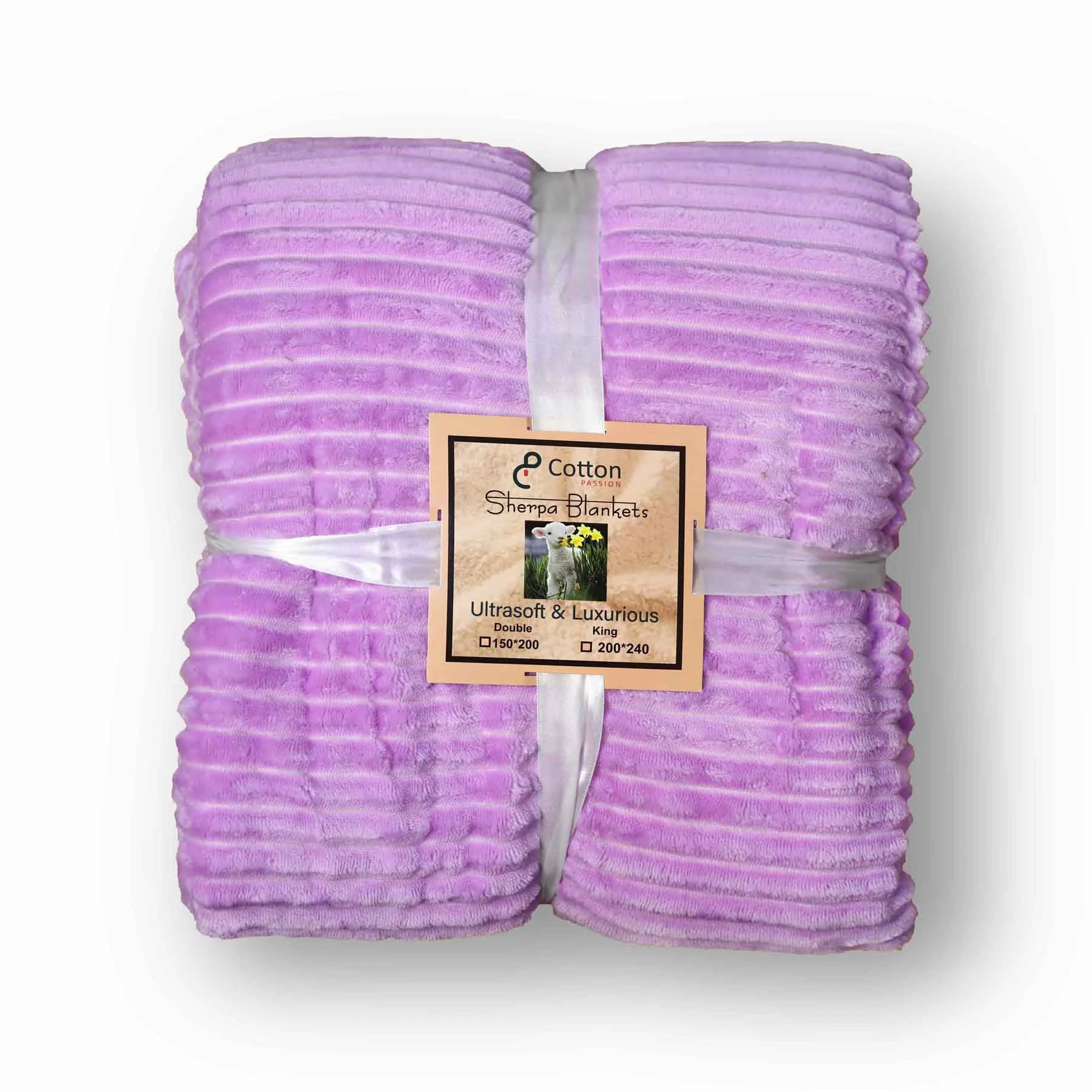All Seasons Lines Embossed Sherpa Blanket