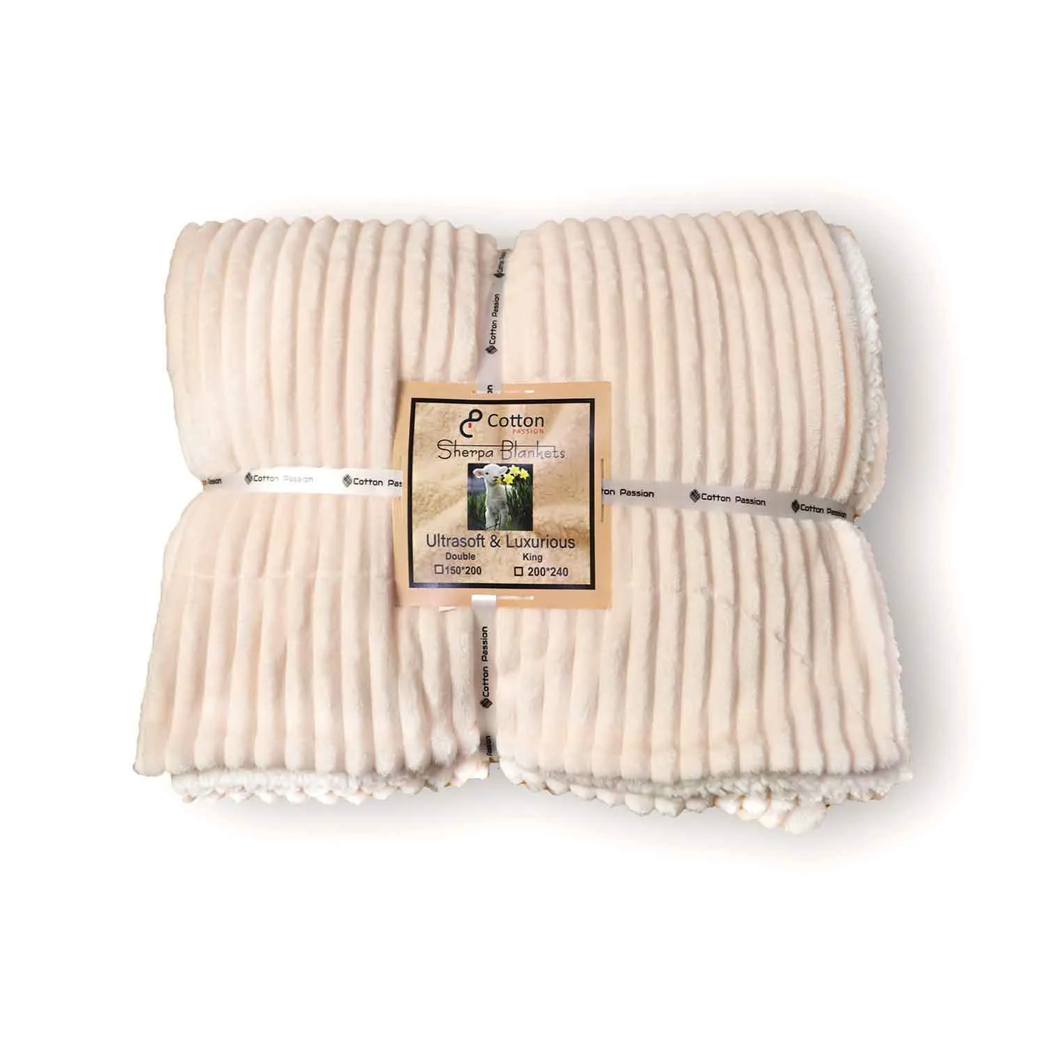 All Seasons Lines Embossed Sherpa Blanket