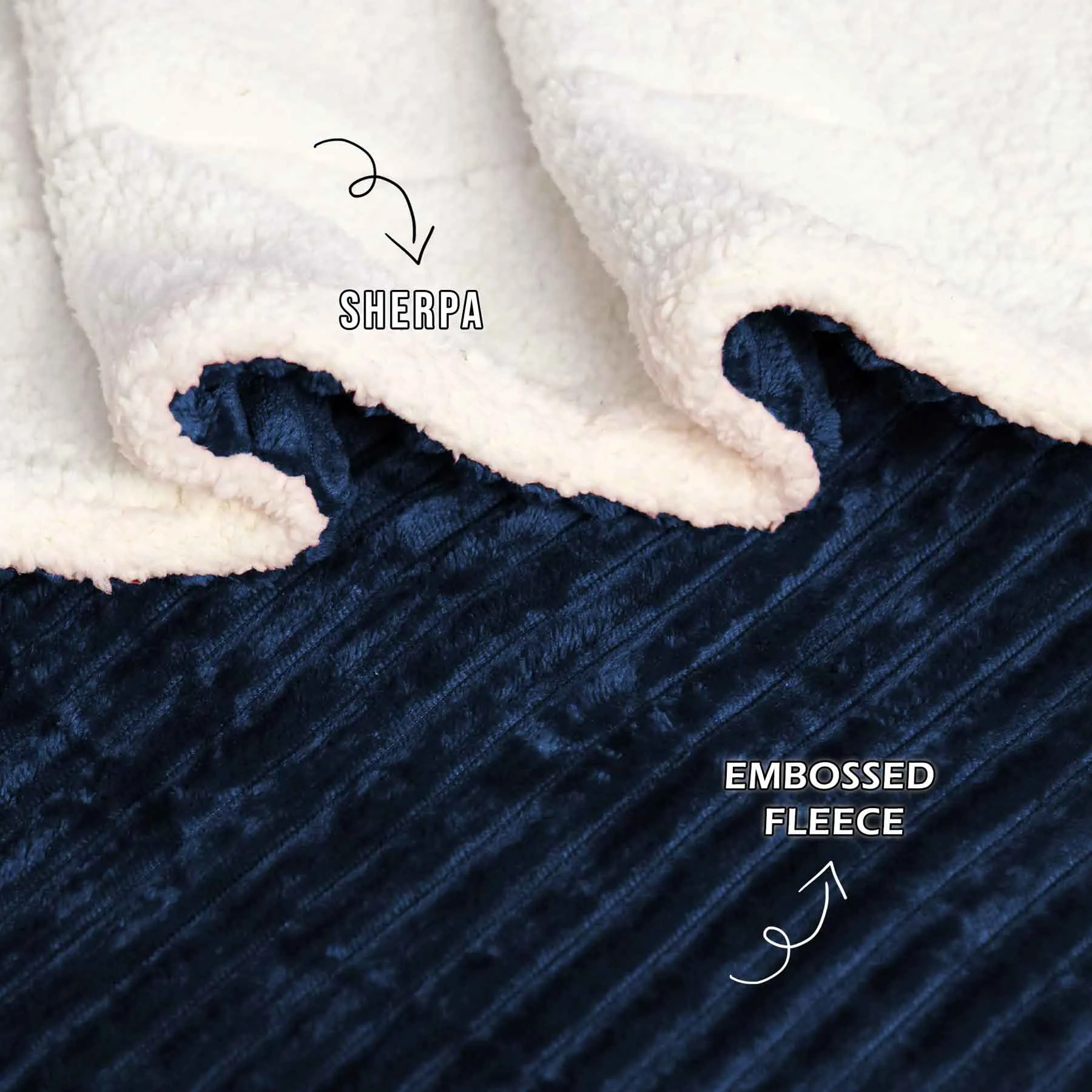 All Seasons Lines Embossed Sherpa Blanket
