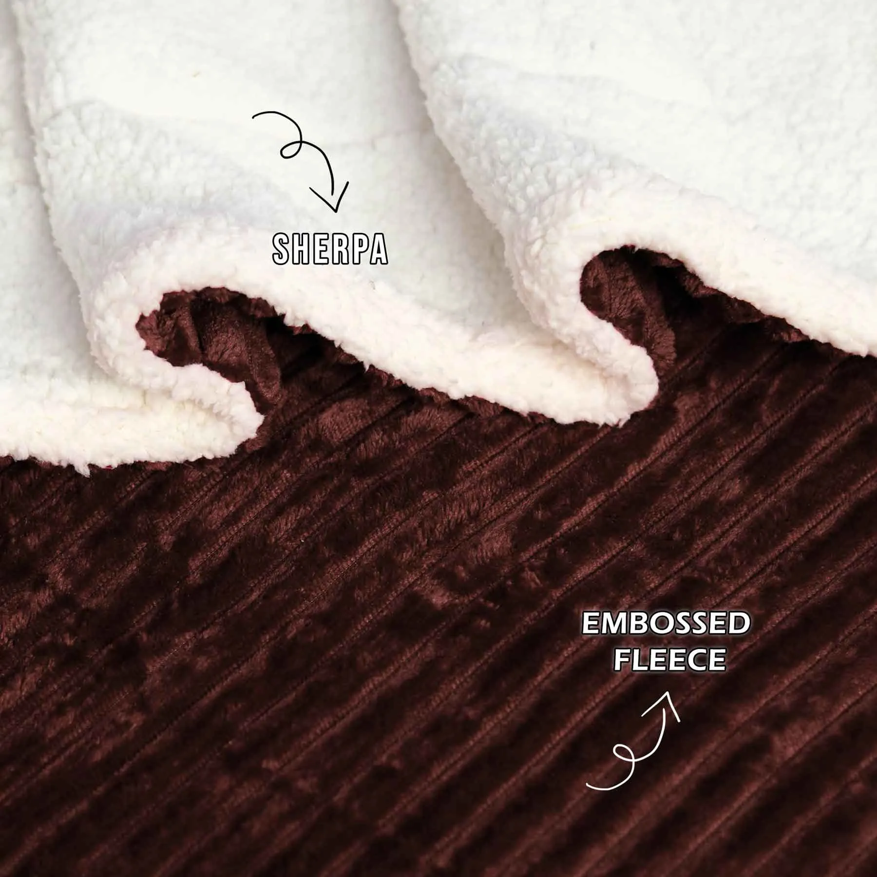 All Seasons Lines Embossed Sherpa Blanket
