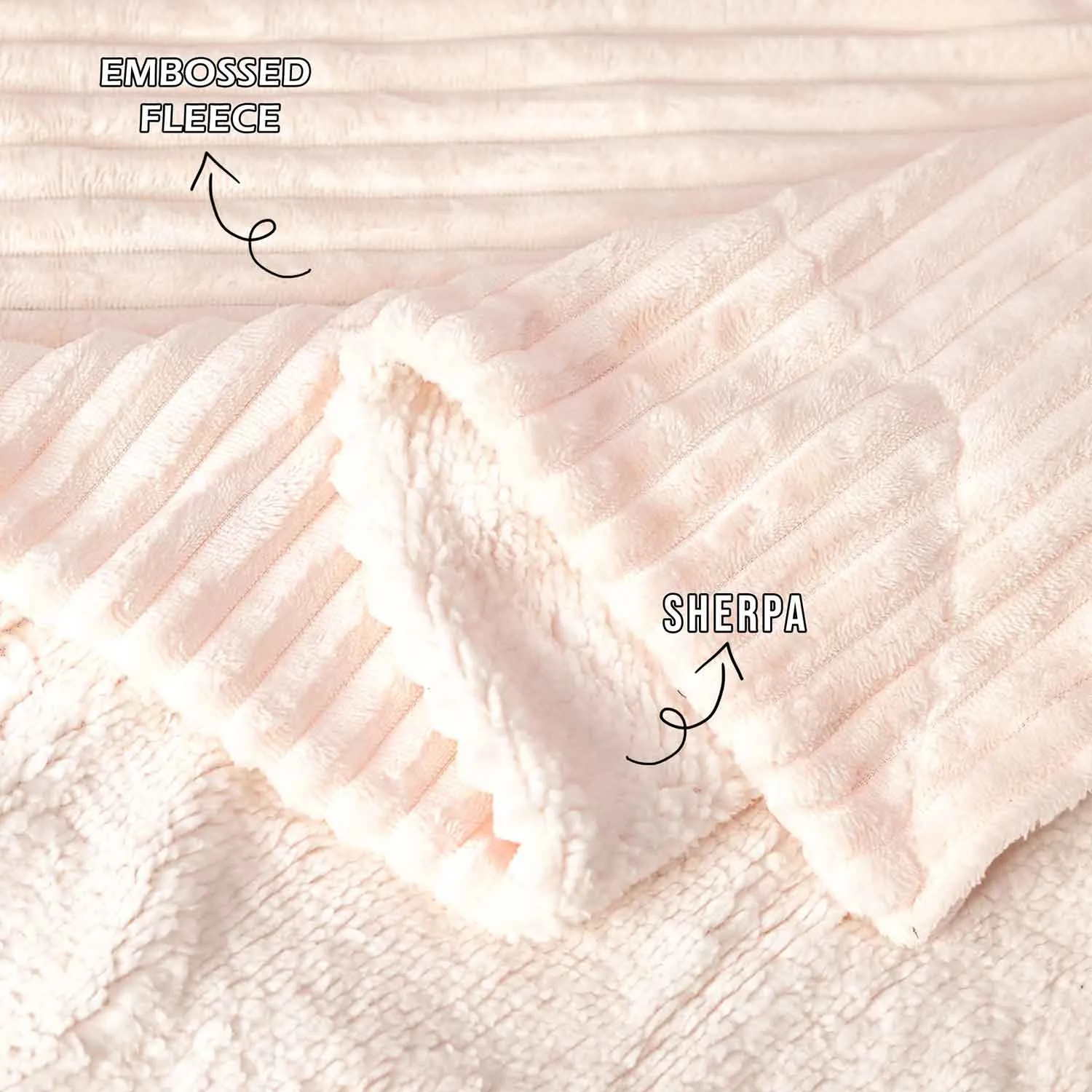 All Seasons Lines Embossed Sherpa Blanket