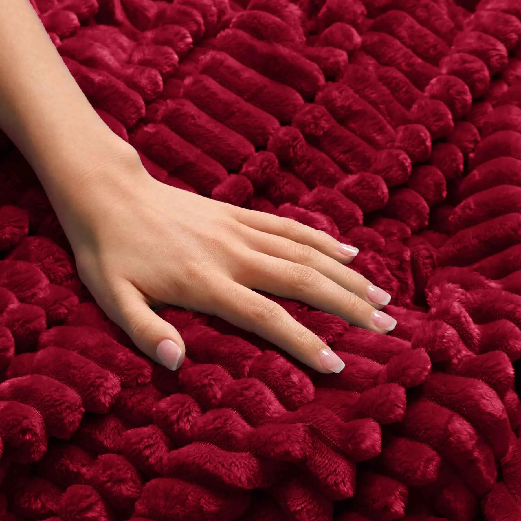 All Seasons Lines Embossed Sherpa Blanket