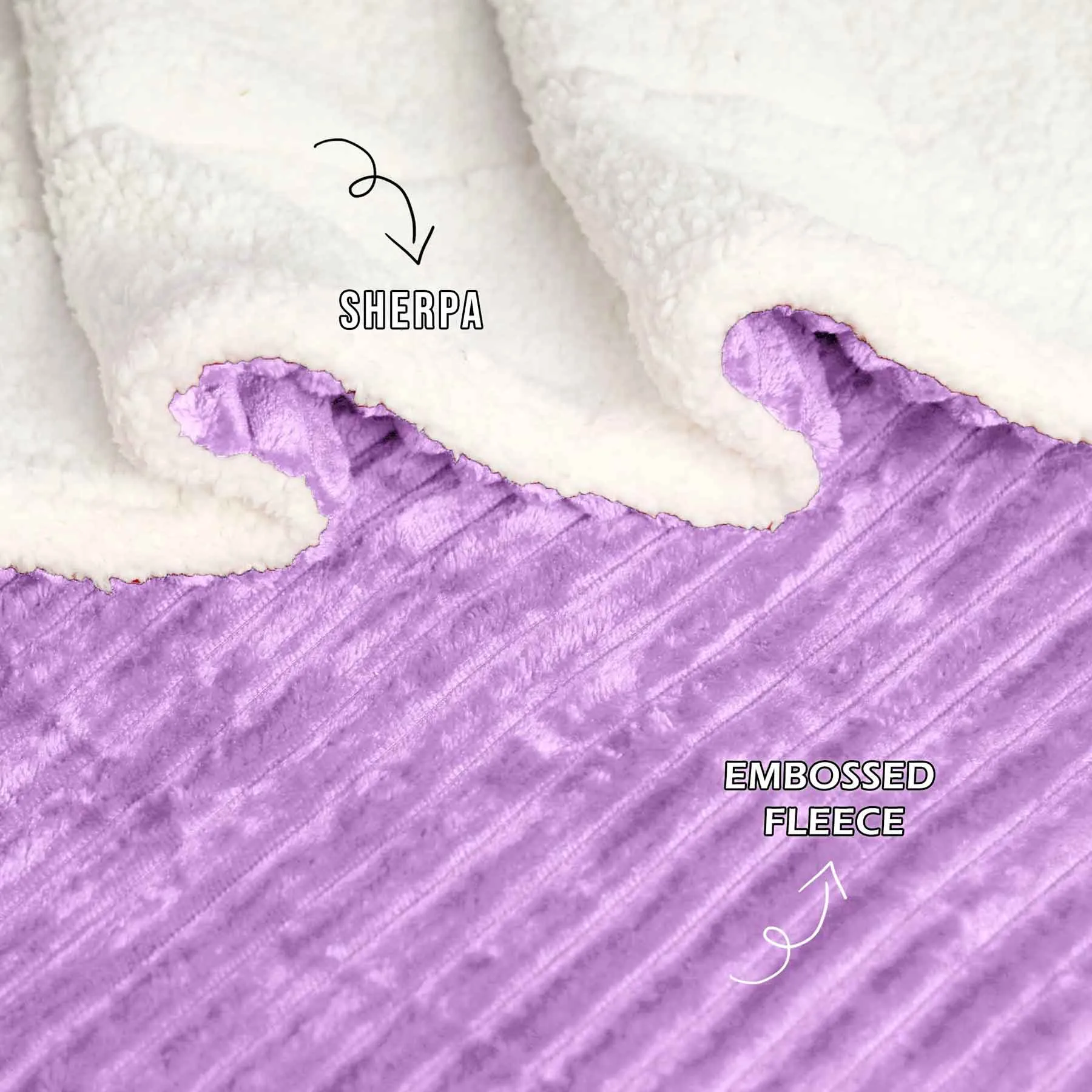 All Seasons Lines Embossed Sherpa Blanket