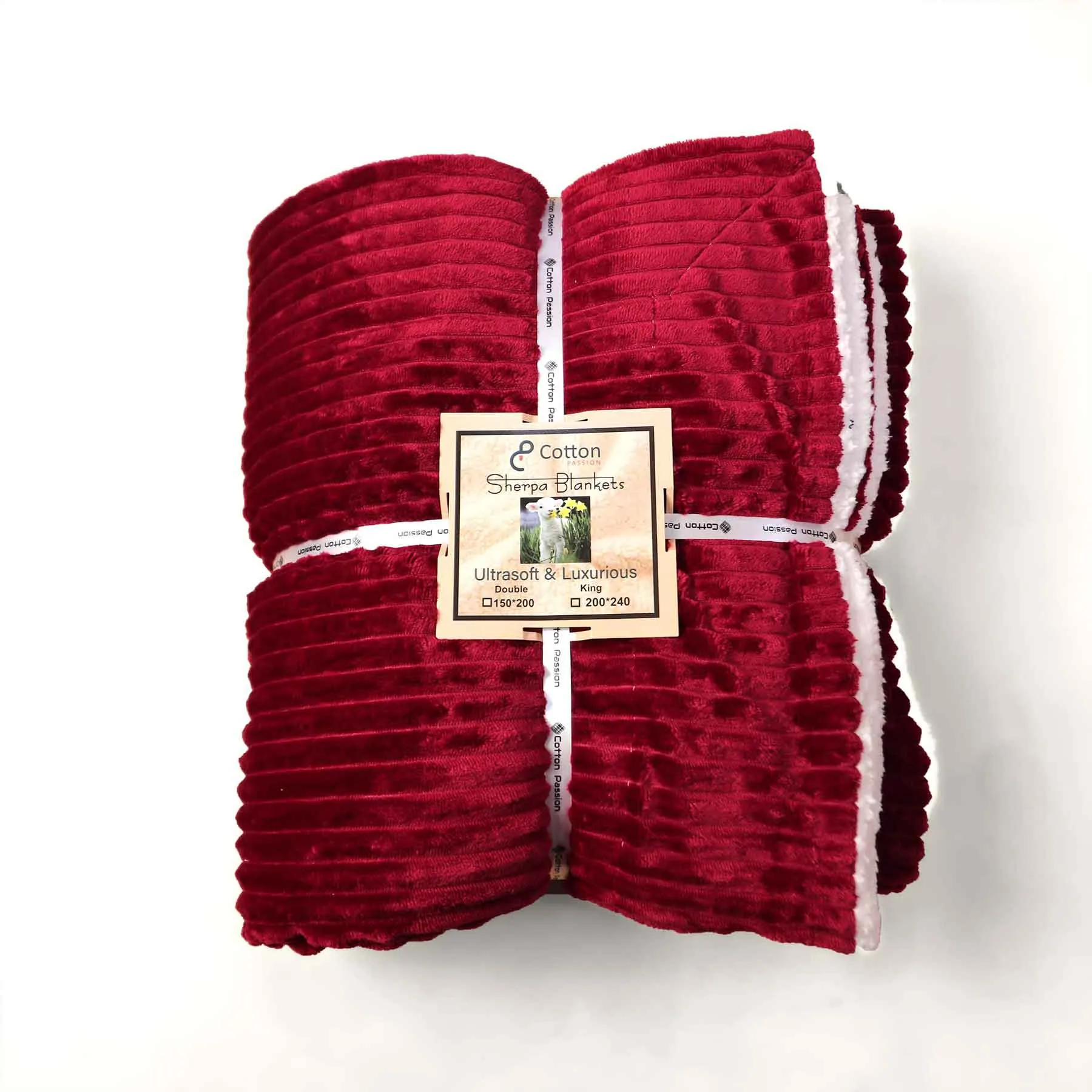 All Seasons Lines Embossed Sherpa Blanket