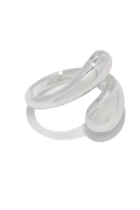 Isra Double Tear Drop Ring - Silver