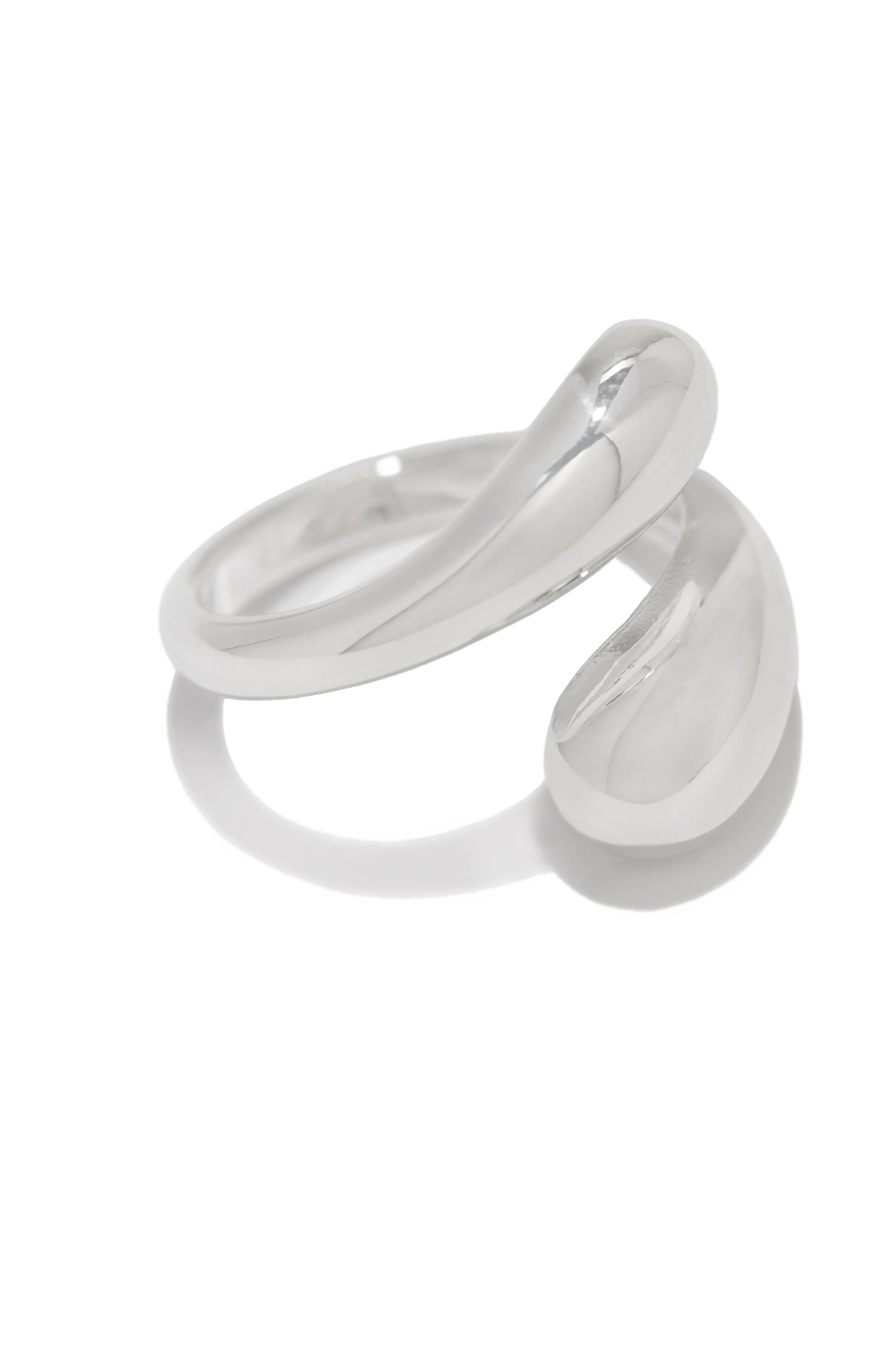 Isra Double Tear Drop Ring - Silver