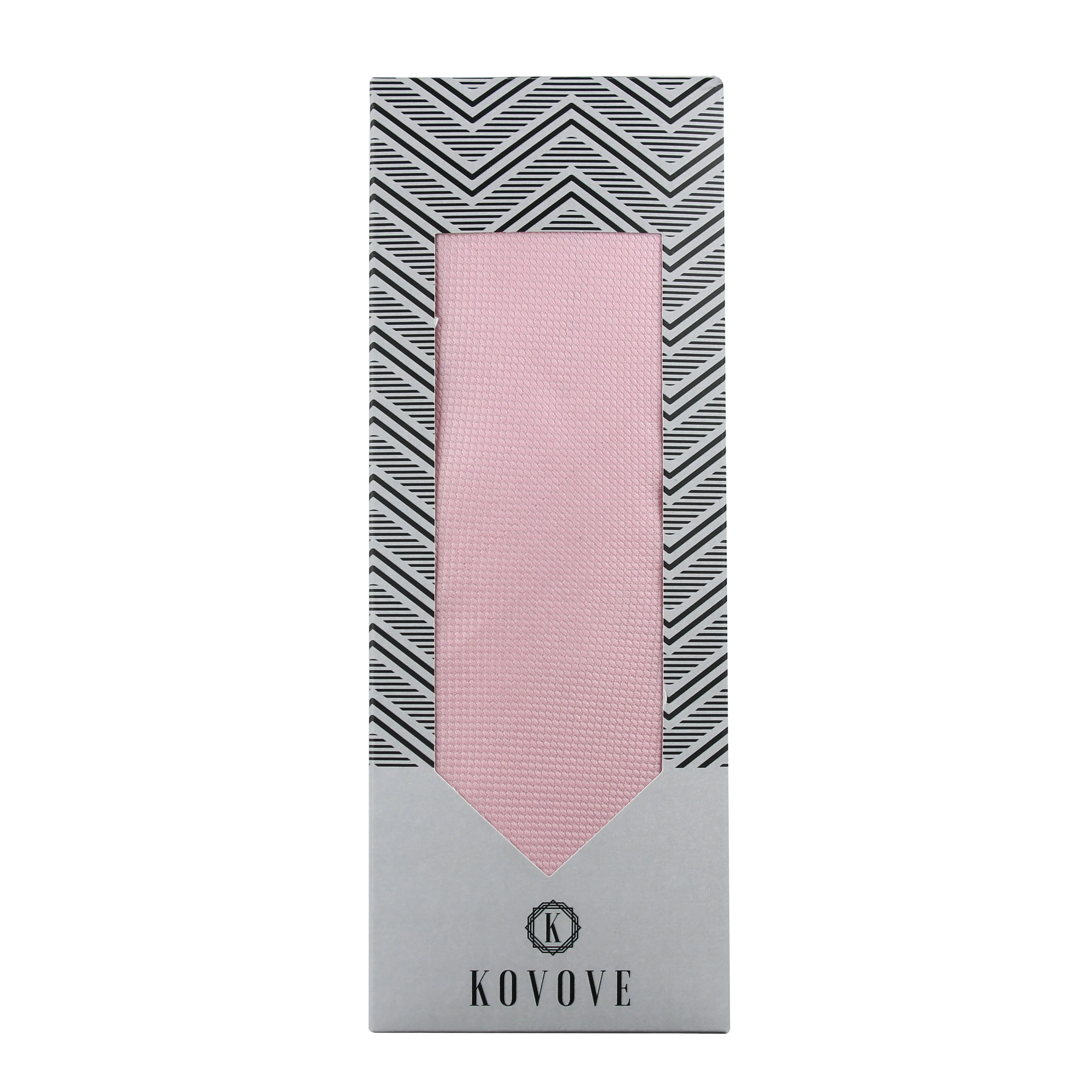 Kovove Glorious Pink Checkered Neck Tie For Men
