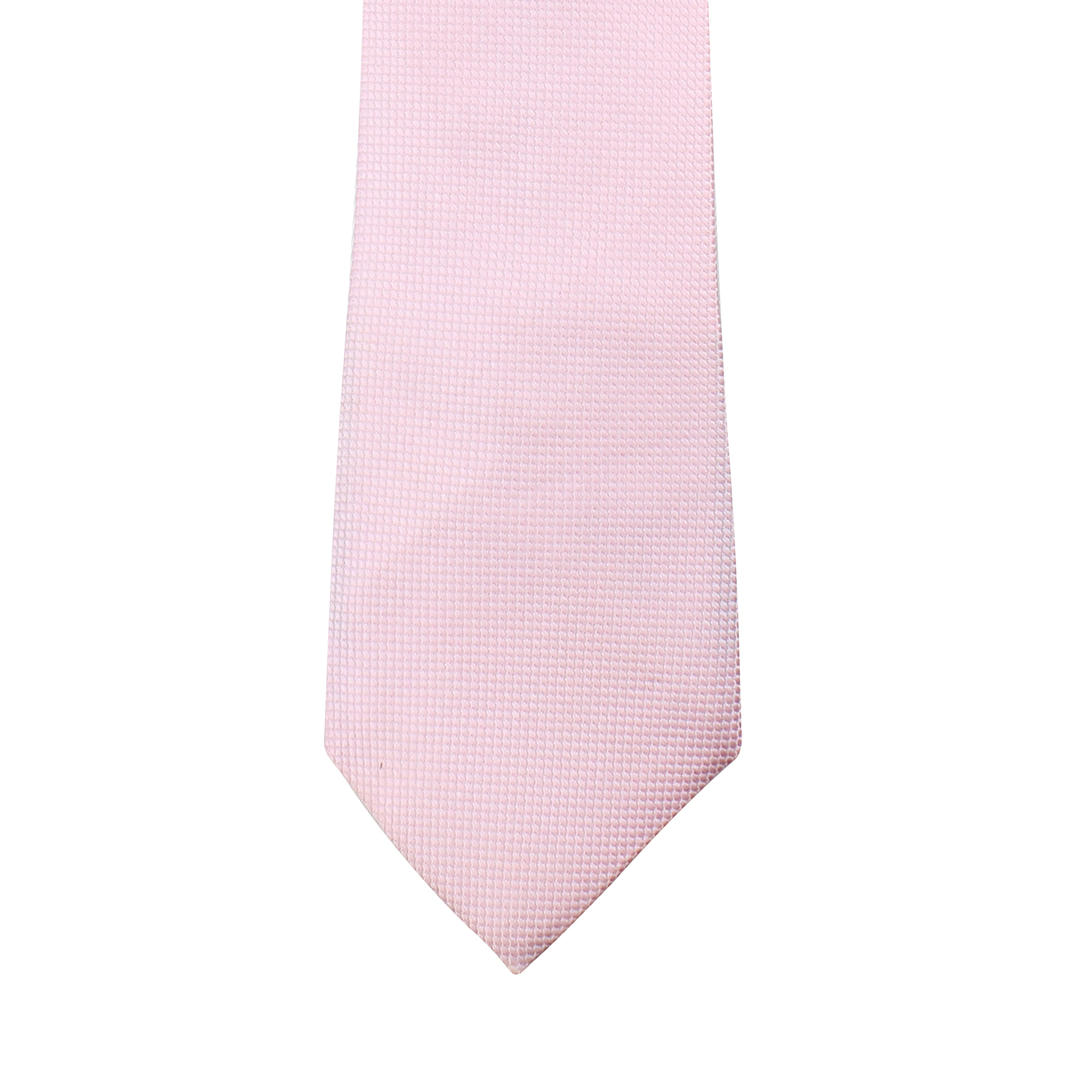 Kovove Glorious Pink Checkered Neck Tie For Men