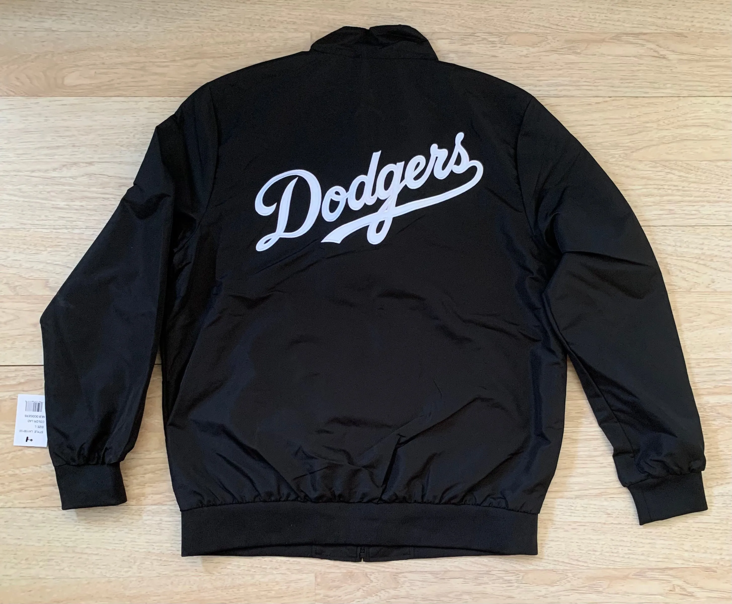 Los Angeles Dodgers Logo Zip Up Black Jacket