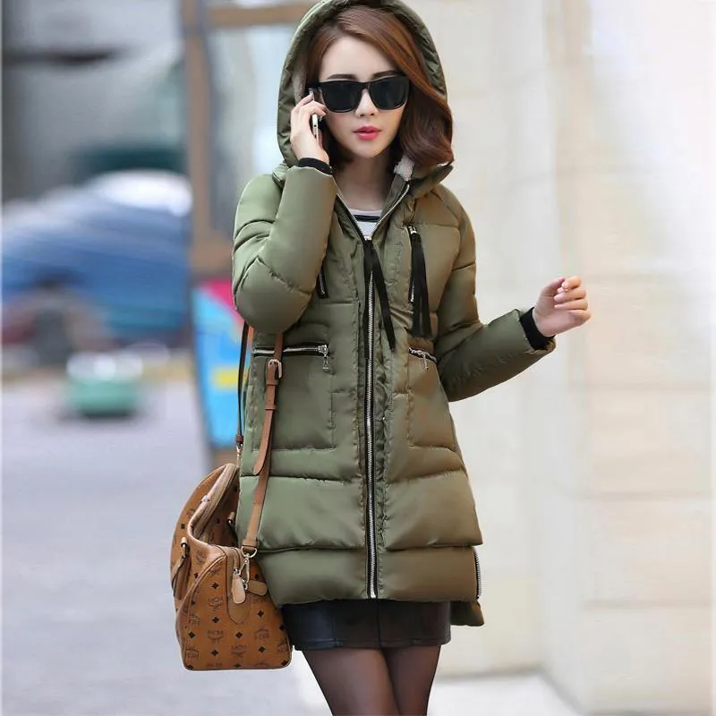 M-5XL Winter Women Parkas Coats Female Jacket Plus Size
