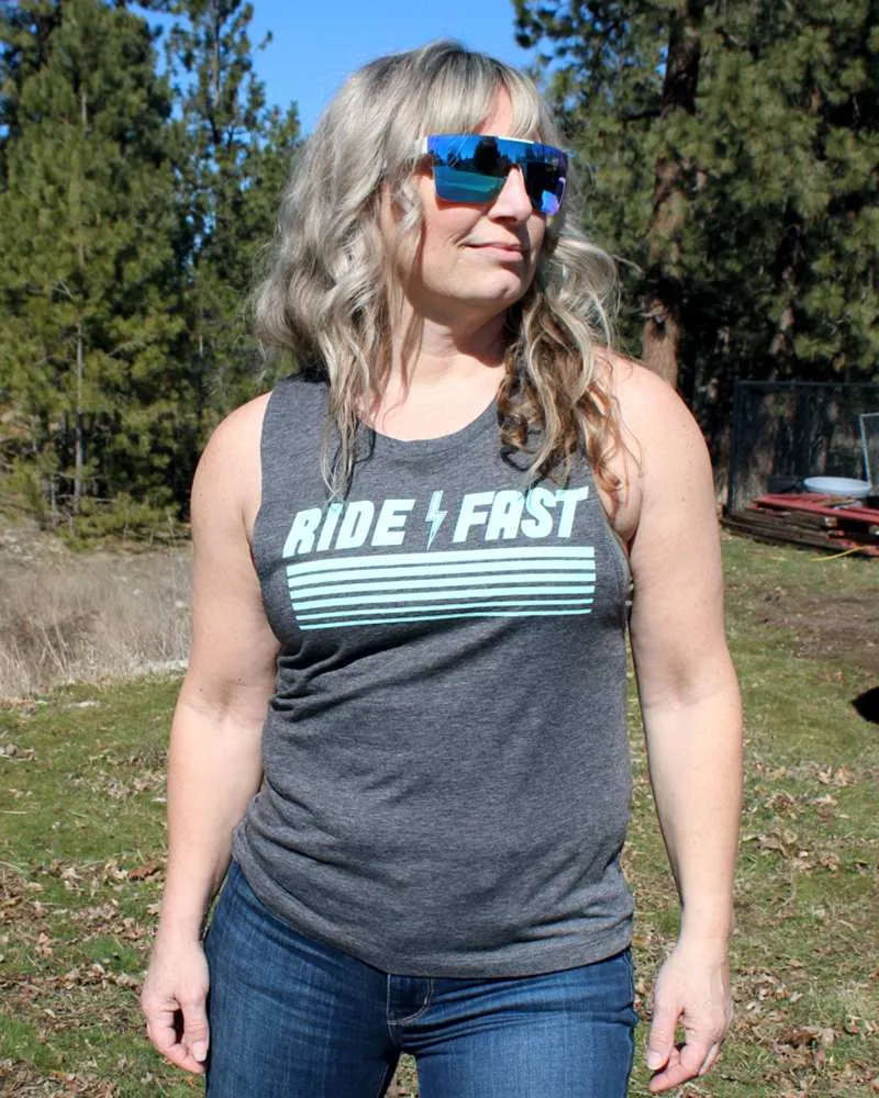 Ride Fast Muscle Tank Charcoal