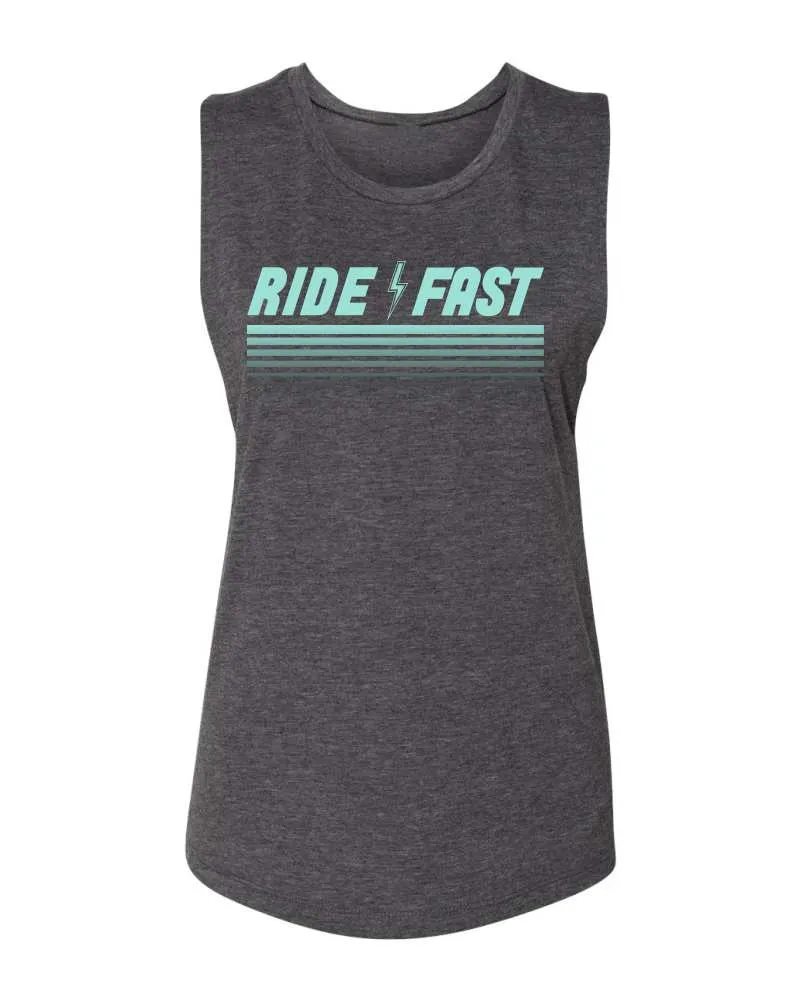 Ride Fast Muscle Tank Charcoal