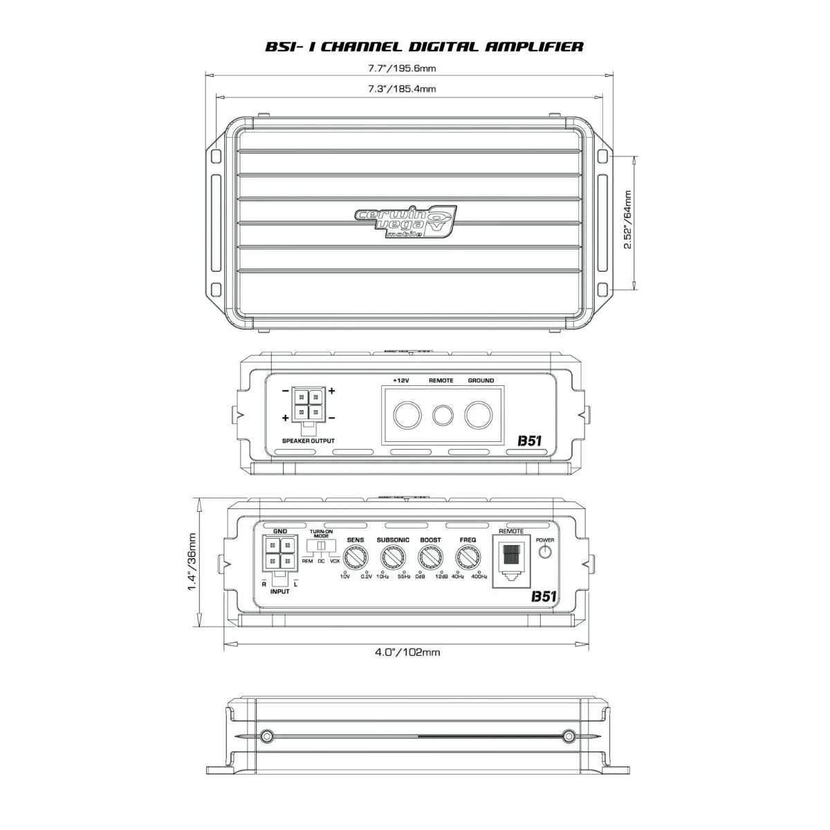 Stealth Bomber Mono Digital Amplifier-B51
