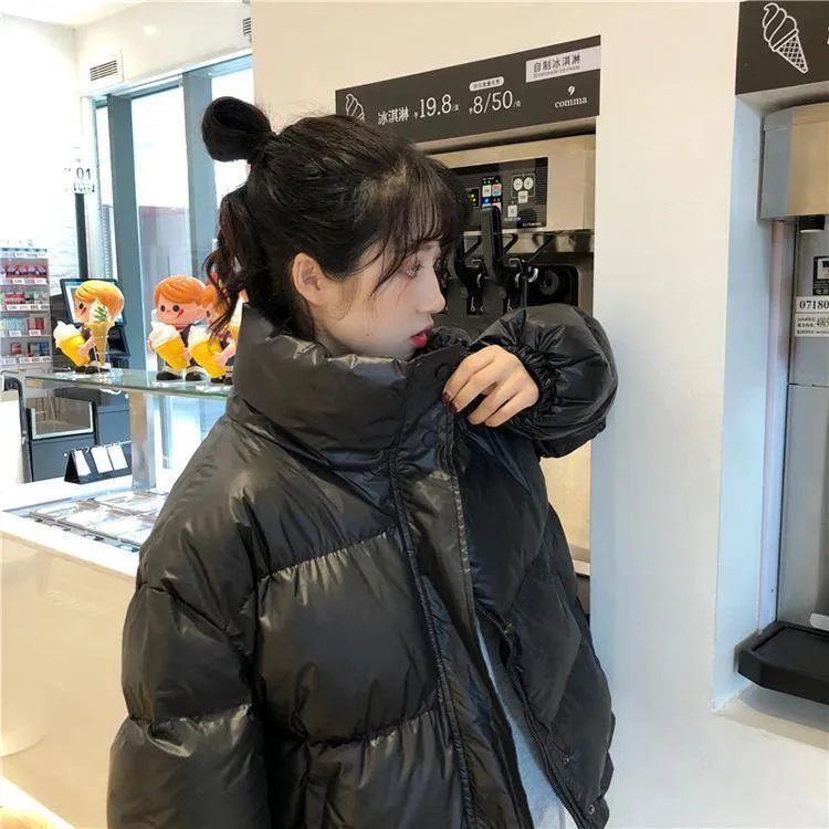 Thick Solid Short Style Cotton Padded Parkas Coat
