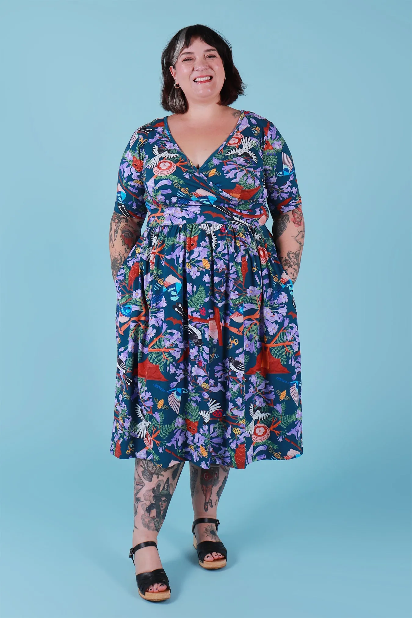 Winnie Reversible Dress Jacaranda
