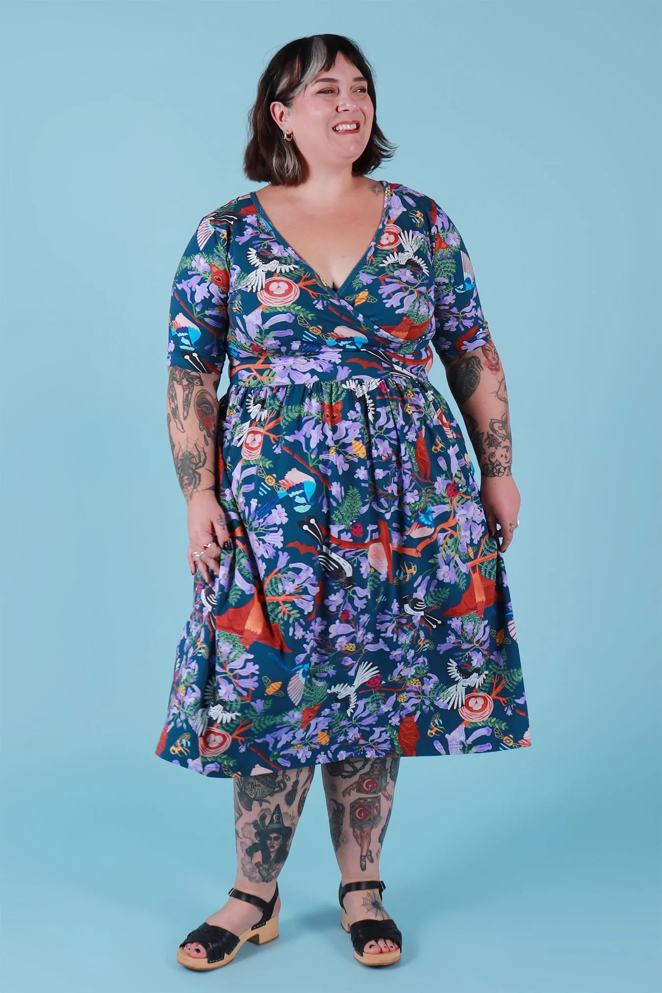 Winnie Reversible Dress Jacaranda