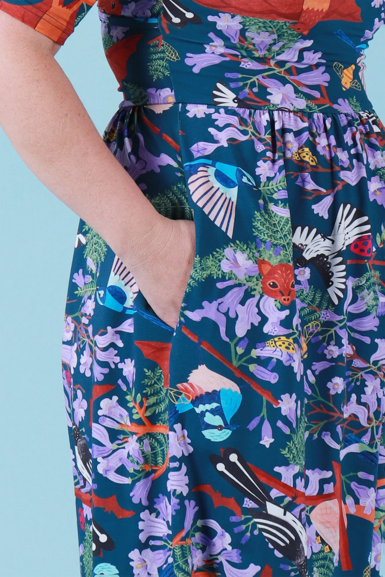 Winnie Reversible Dress Jacaranda