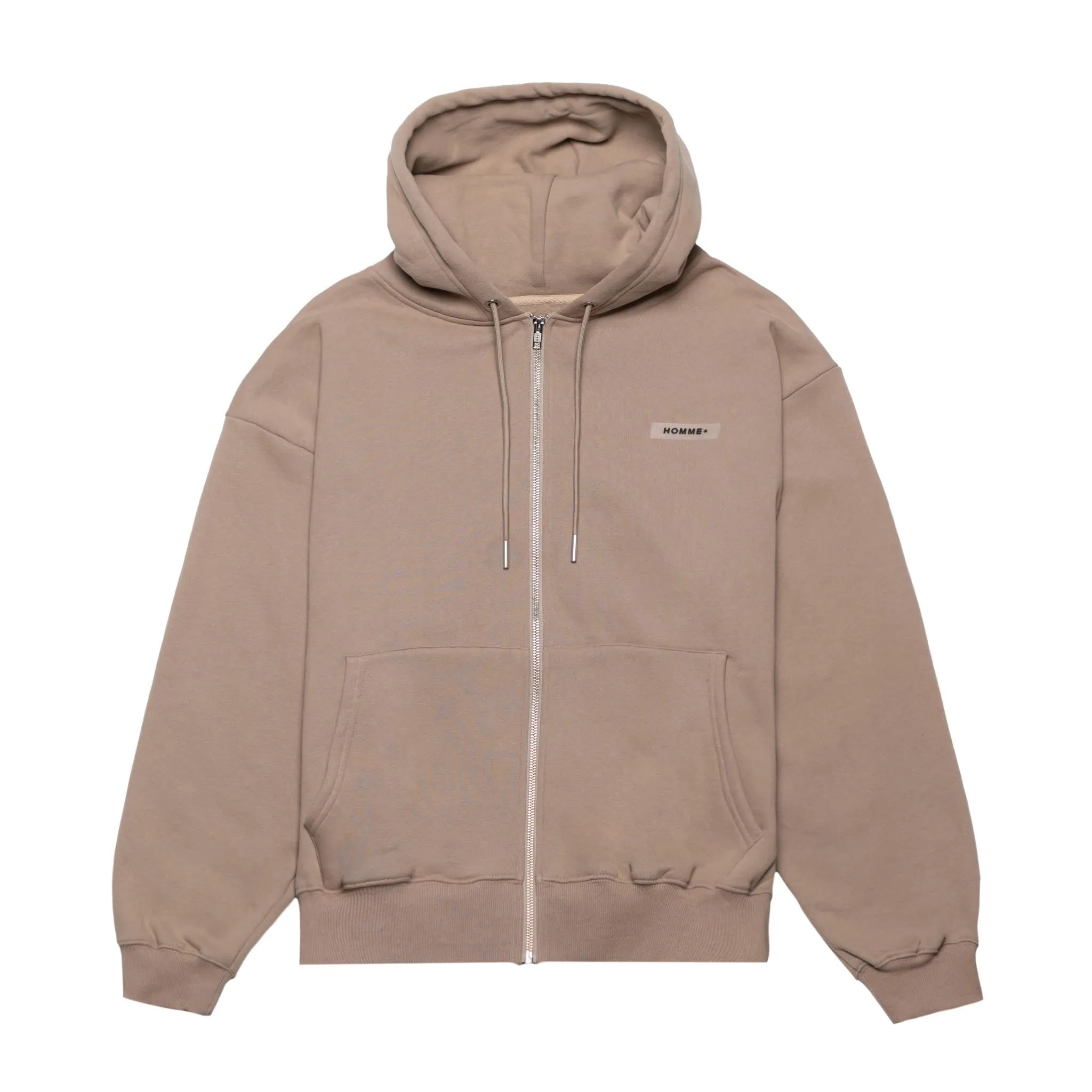 Zip-Up Back Patch Hoodie