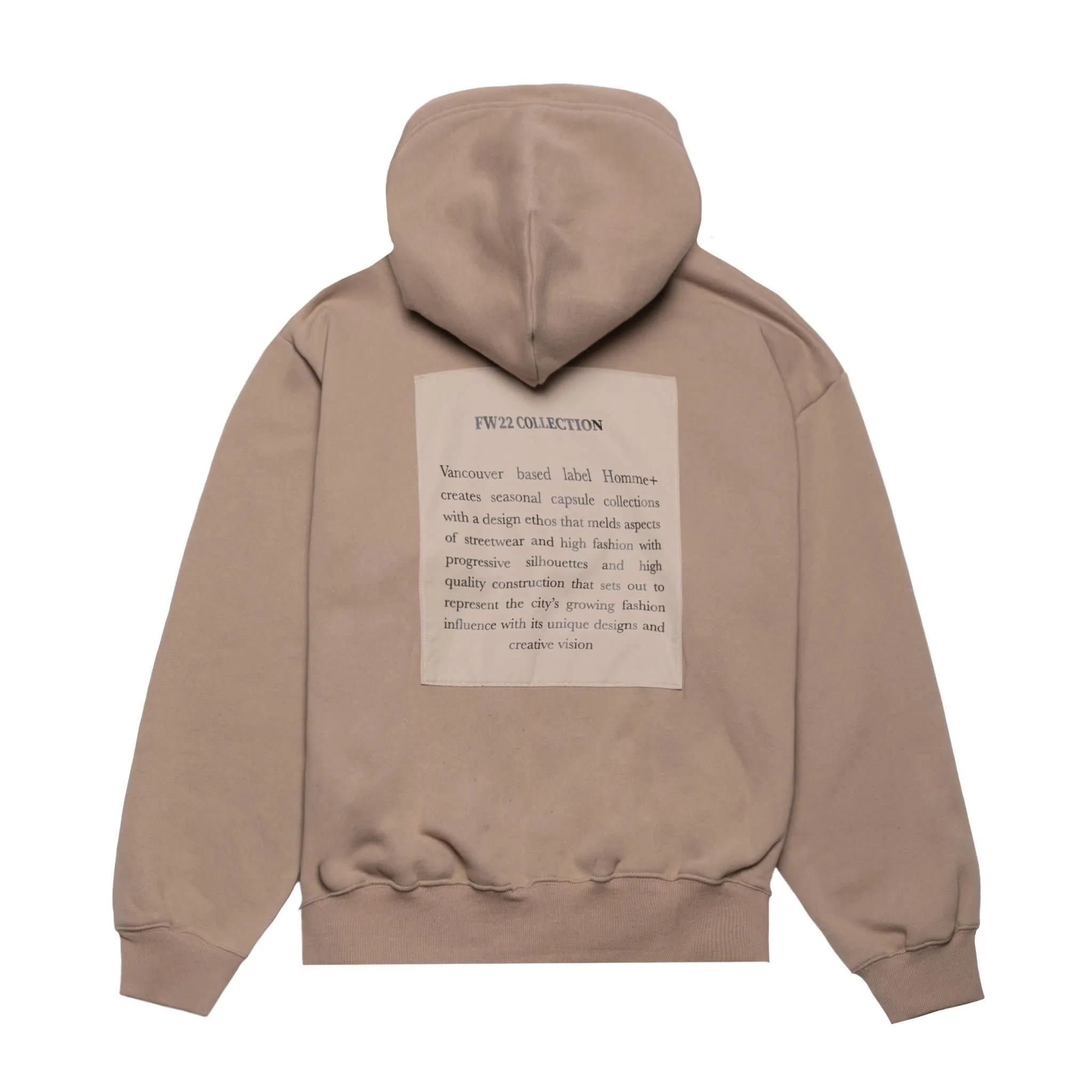 Zip-Up Back Patch Hoodie