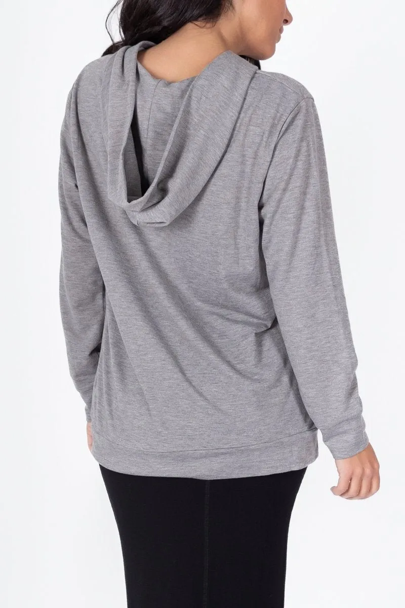 ZIP-UP CARDIGAN (GREY)
