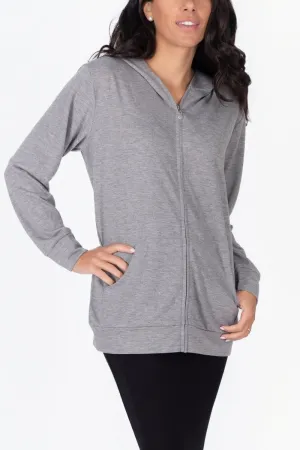 ZIP-UP CARDIGAN (GREY)